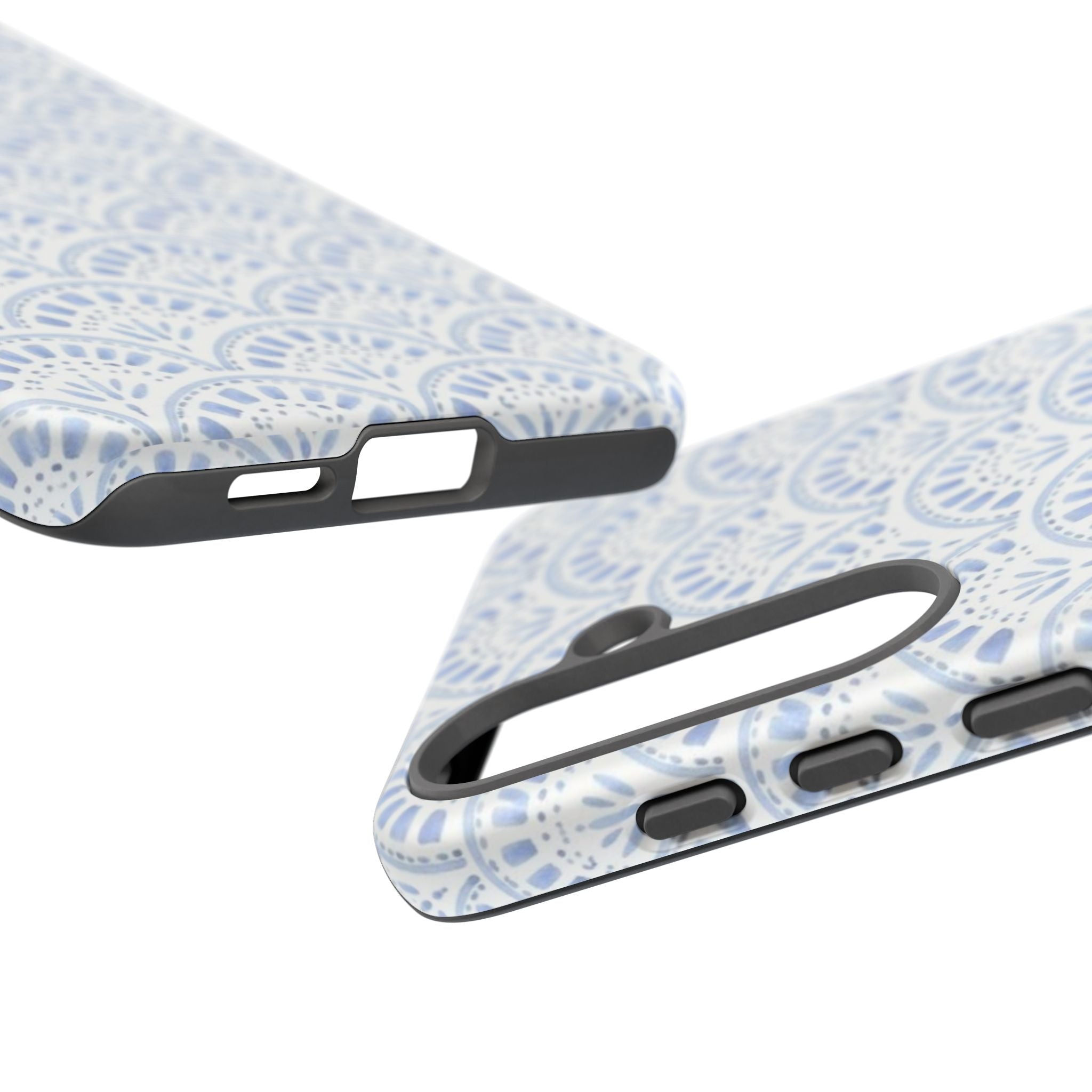 Blue Scallop Pattern Tough Phone Case
