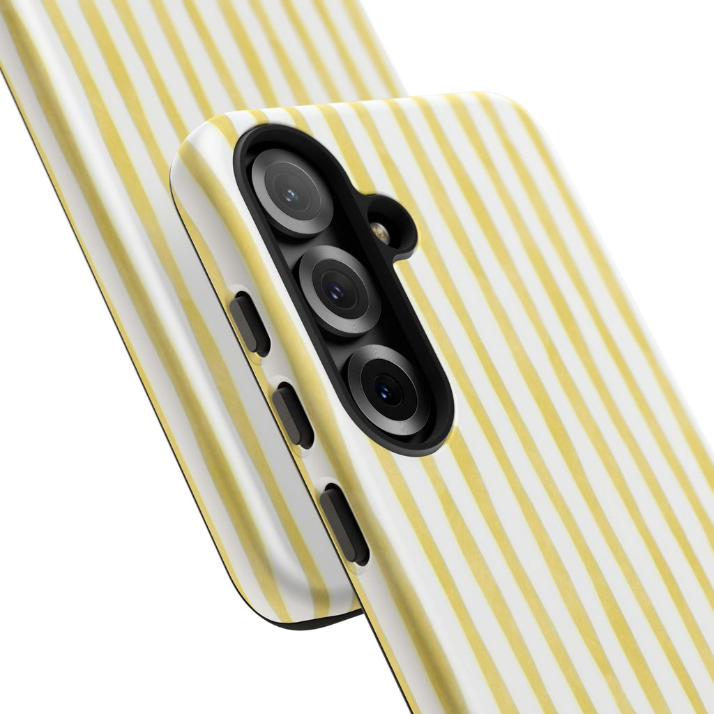 Yellow Stripes Tough Phone Case