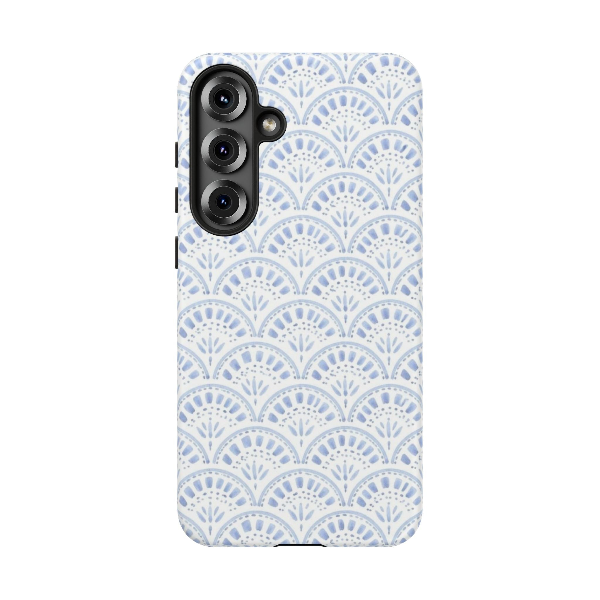 Blue Scallop Pattern Tough Phone Case