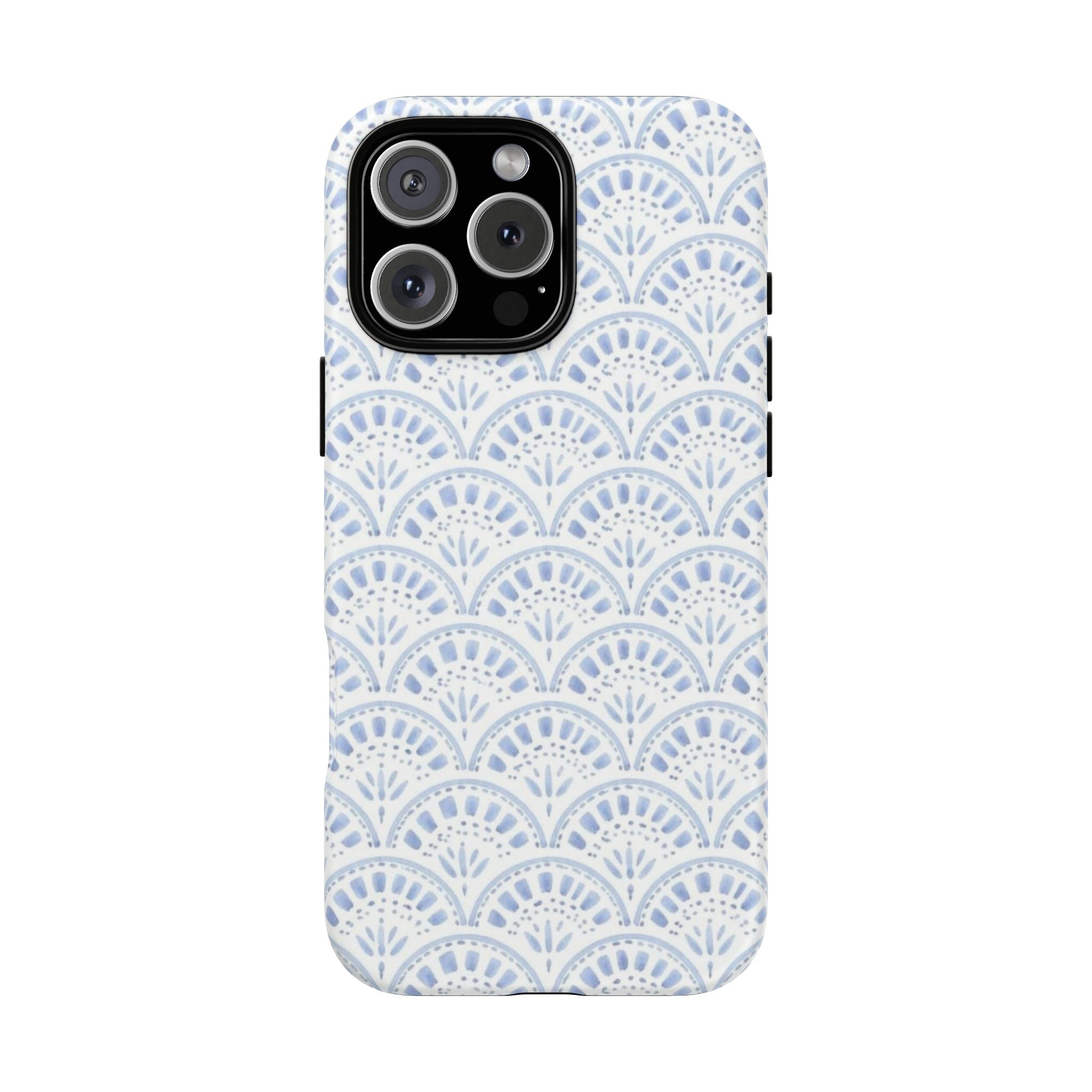 Blue Scallop Pattern Tough Phone Case