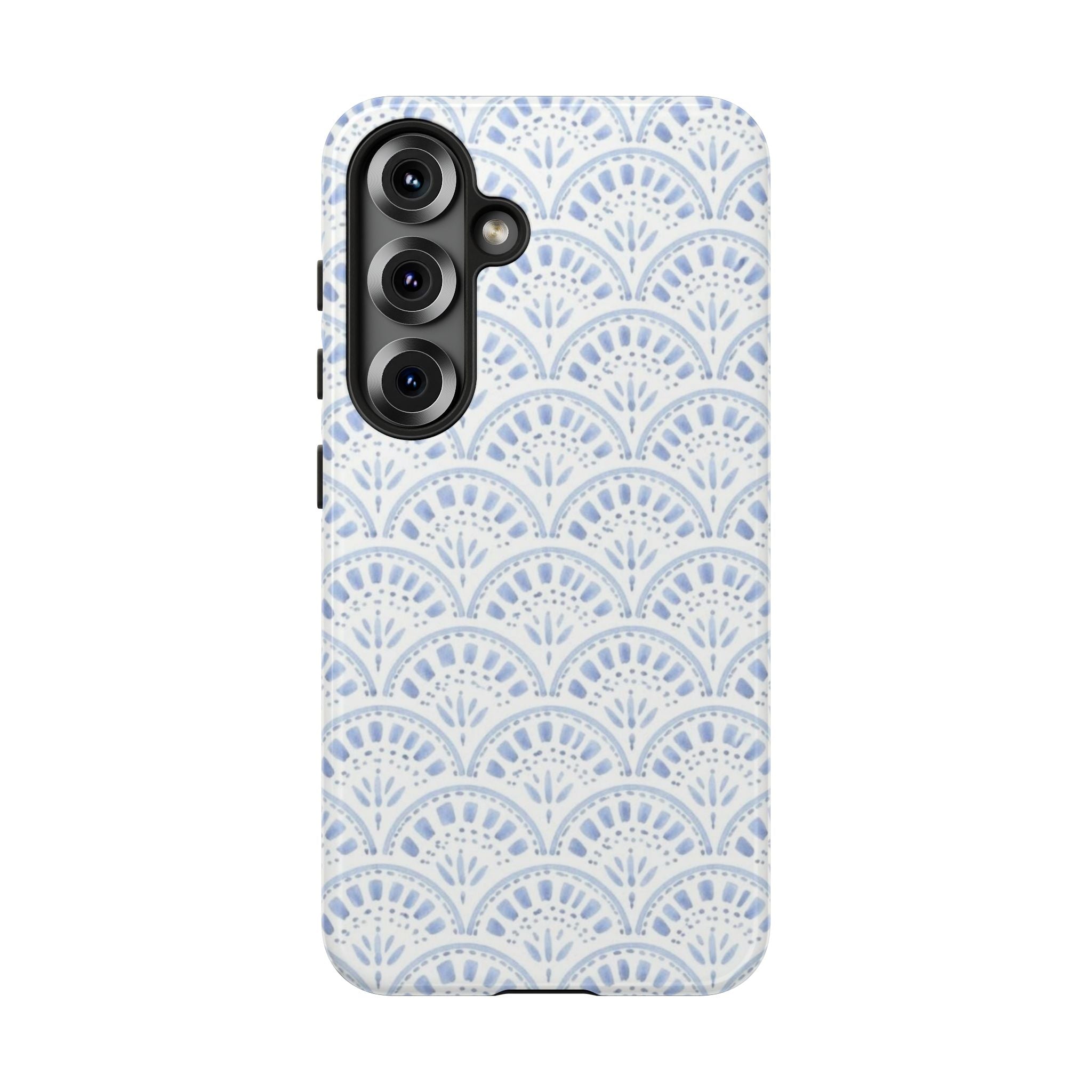 Blue Scallop Pattern Tough Phone Case